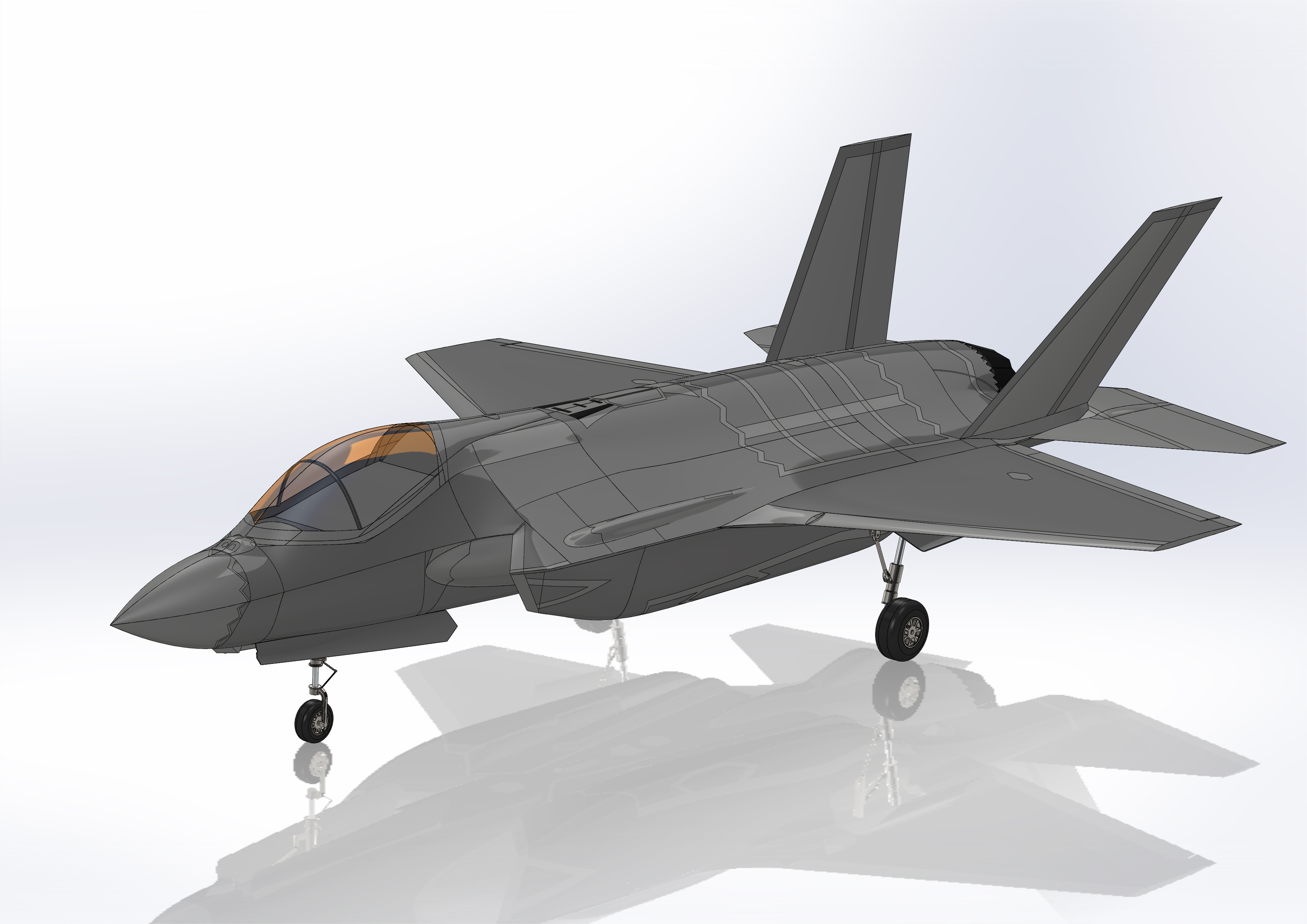 F-35A lightning-ii战斗机模型3D图纸 STEP格式